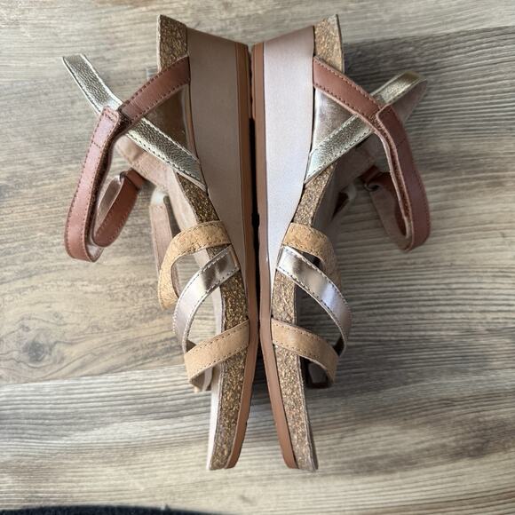 Naot Hero Wedge Sandals Women’s 39 (US 8) – Leather Strappy Cork Footbed Comfort - Picture 7 of 7